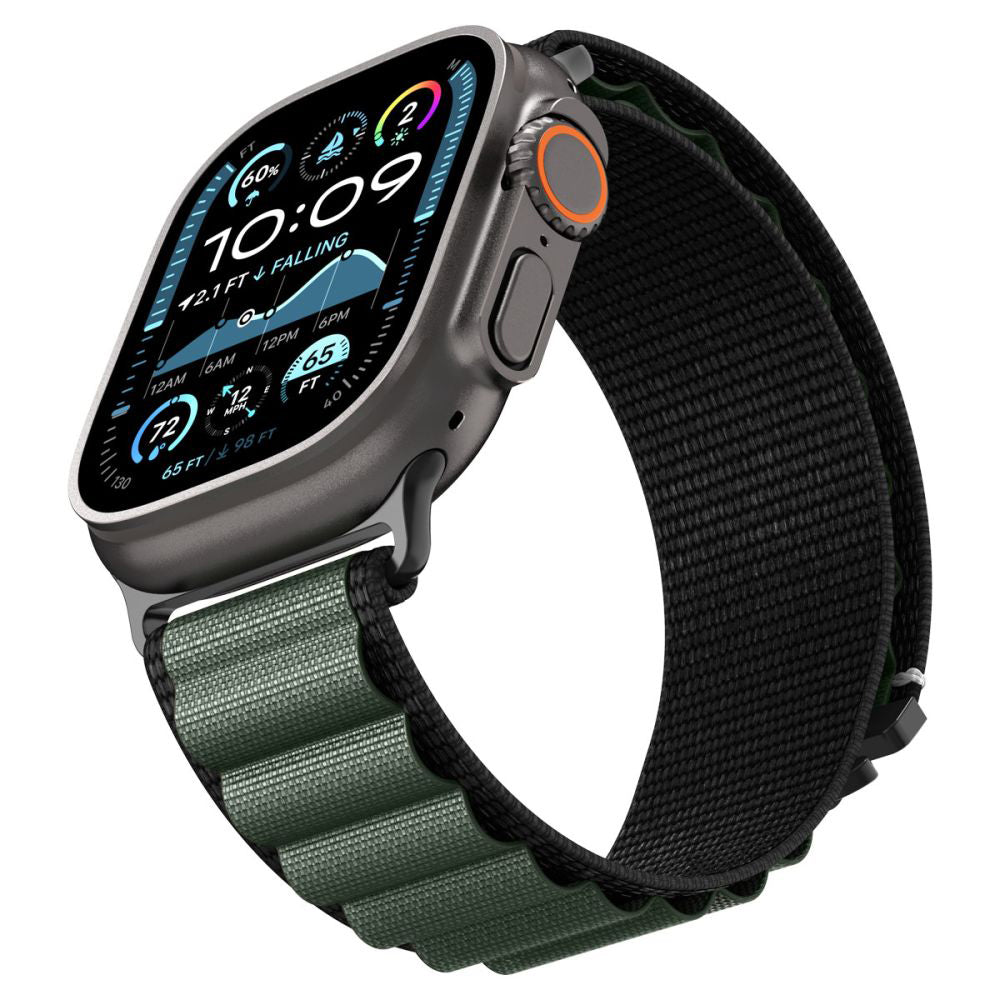 Bracelet Spigen WBF1 pour Apple Watch 49mm / 46mm / 45mm / 44mm Series, Noir Vert