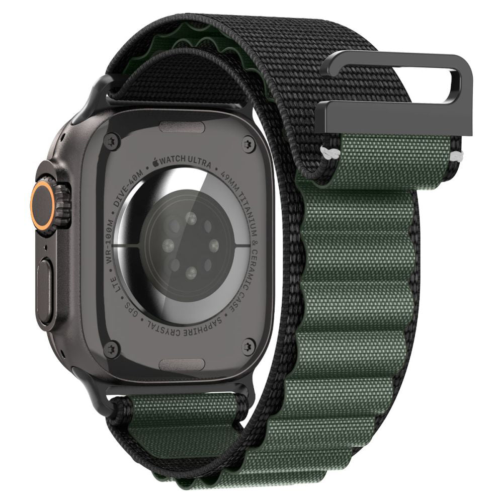 Bracelet Spigen WBF1 pour Apple Watch 49mm / 46mm / 45mm / 44mm Series, Noir Vert