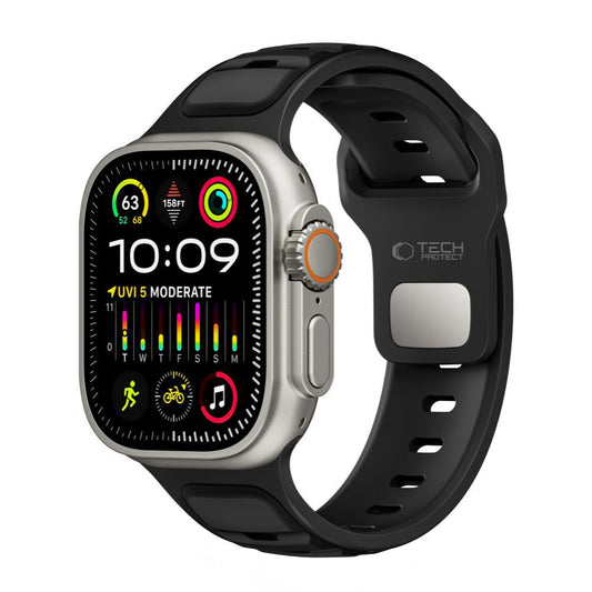 Tech-Protect Iconband Line Strap for Apple Watch 49mm / 46mm / 45mm / 44mm Series, Black