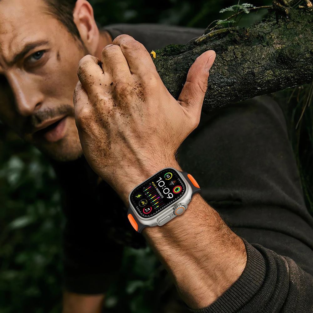 Bracelet Tech-Protect Iconband Line pour Apple Watch 49mm / 46mm / 45mm / 44mm Series, Noir