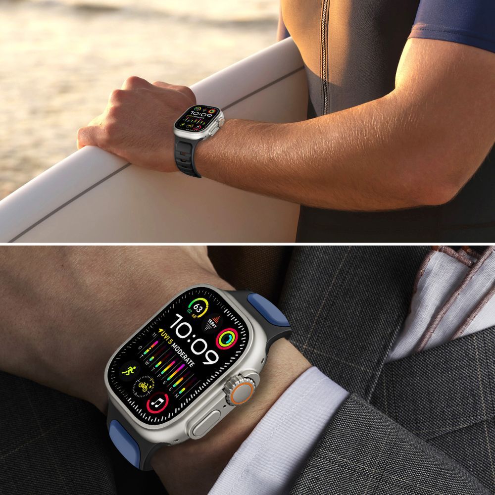Bracelet Tech-Protect Iconband Line pour Apple Watch 49mm / 46mm / 45mm / 44mm Series, Noir