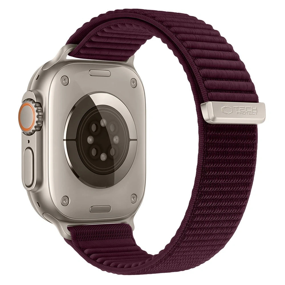 Bracelet Tech-Protect NylonLoop pour Apple Watch 49 mm / 46 mm / 45 mm / 44 mm Series, bordeaux

