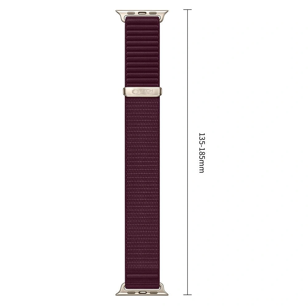 Bracelet Tech-Protect NylonLoop pour Apple Watch 49 mm / 46 mm / 45 mm / 44 mm Series, bordeaux
