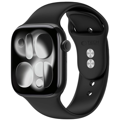 Tech-Protect Silicone Strap for Apple Watch 49mm / 46mm / 45mm / 44mm Series, Black