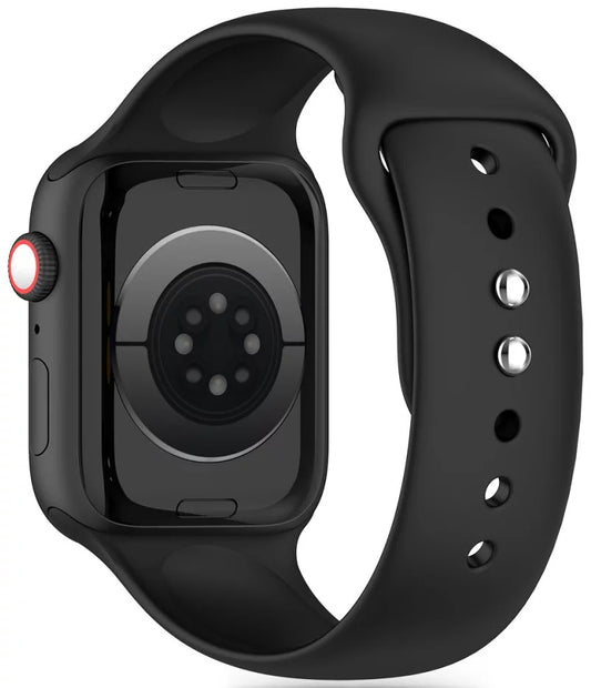 Tech-Protect Silicone Strap for Apple Watch 42mm / 41mm / 40mm Series, Black