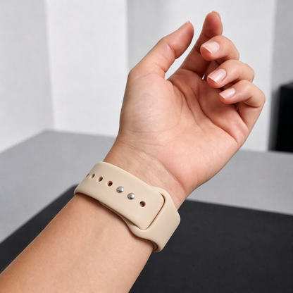 Tech-Protect Silicone Strap for Apple Watch 49mm / 46mm / 45mm / 44mm Series, Beige