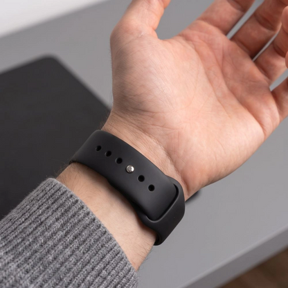 Tech-Protect Silicone Strap for Apple Watch 49mm / 46mm / 45mm / 44mm Series, Black
