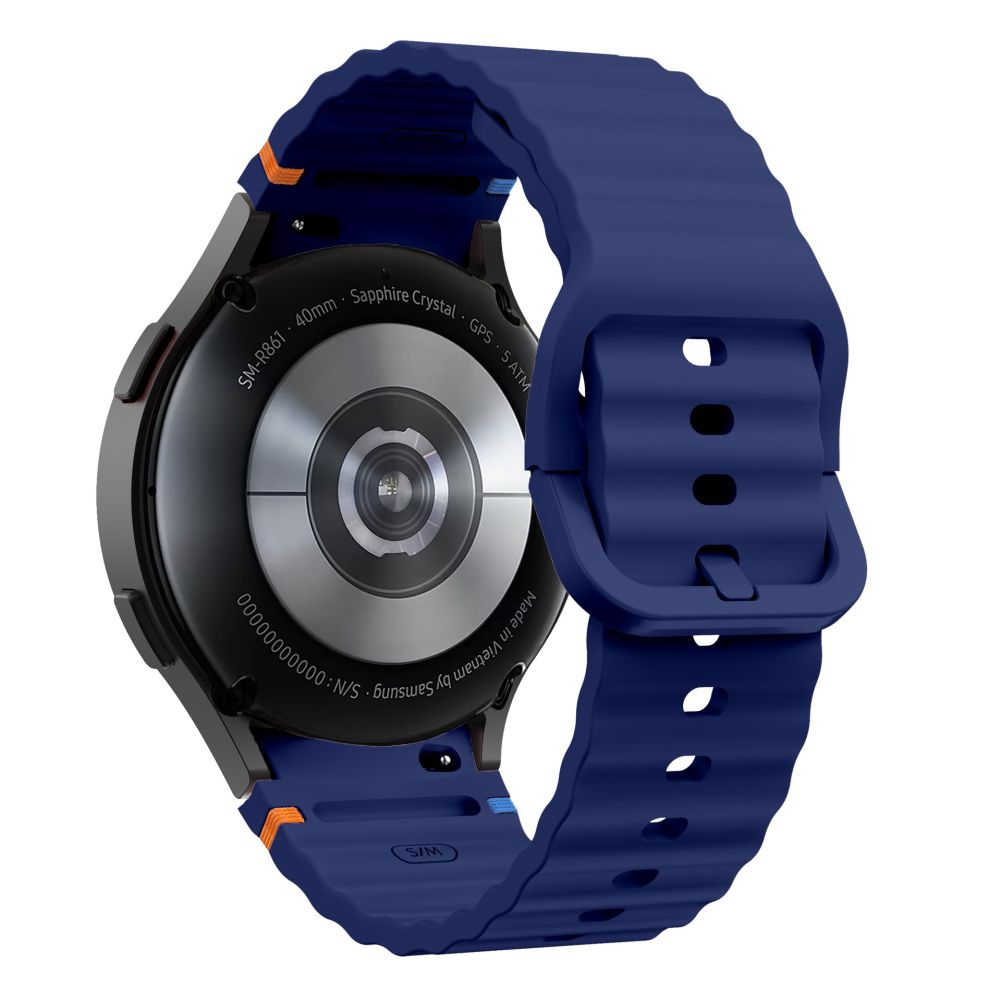 Tech-Protect - Bracelet sport en silicone pour Samsung Galaxy Watch7 / Watch FE / Watch6 / Watch5 / Watch4 Series, bleu marine 