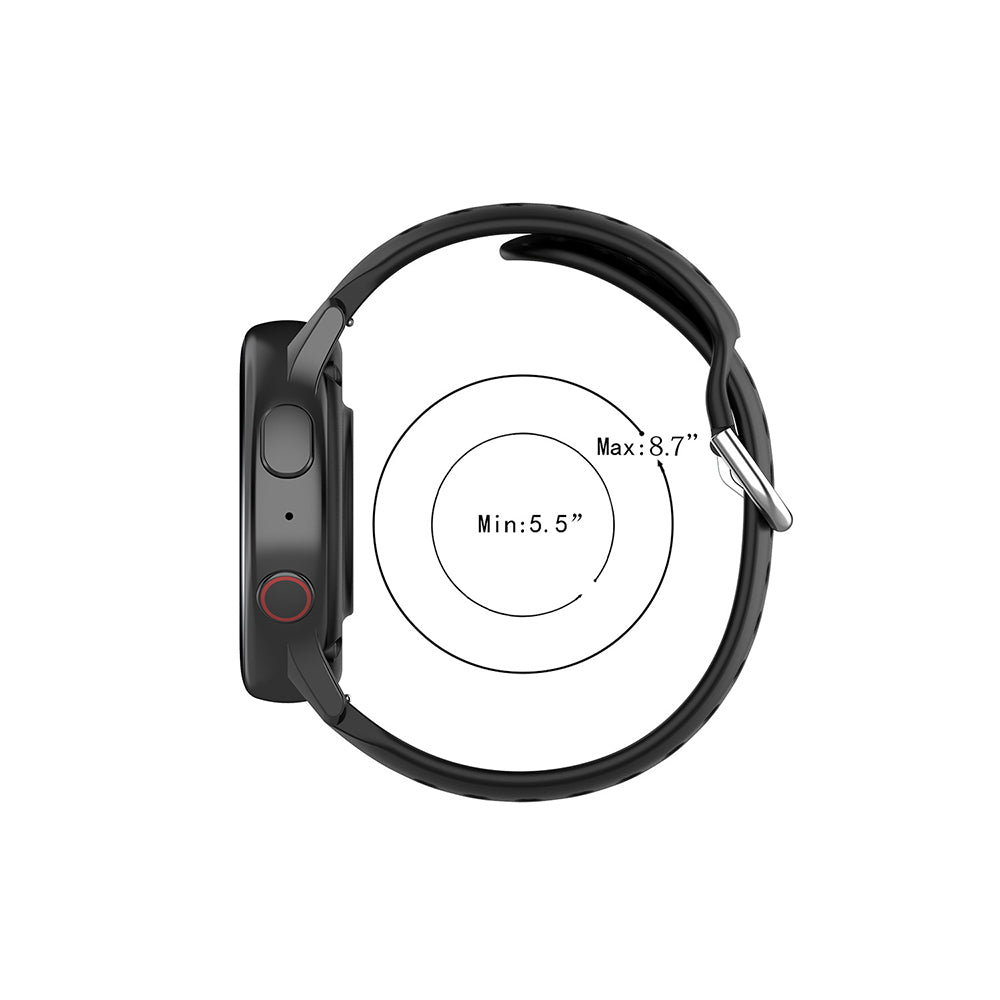 Bracelet Techsuit W004 pour Samsung Galaxy Watch / Huawei Watch Series, 20mm, Bleu Foncé