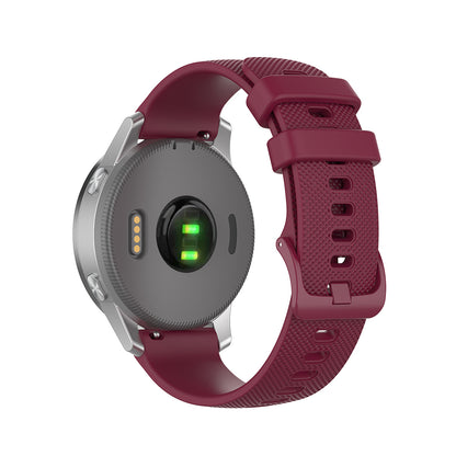 Techsuit W006 Strap for Huawei Watch / Garmin Watch Series, 18mm, Burgundy