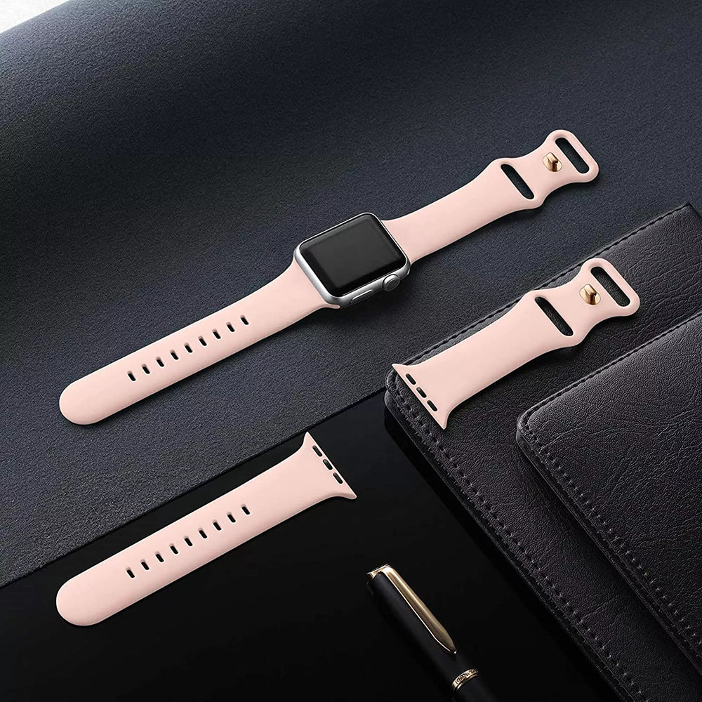 Bracelet Techsuit W031 pour Apple Watch 42mm / 41mm / 40mm / 38mm Series, Rose Clair