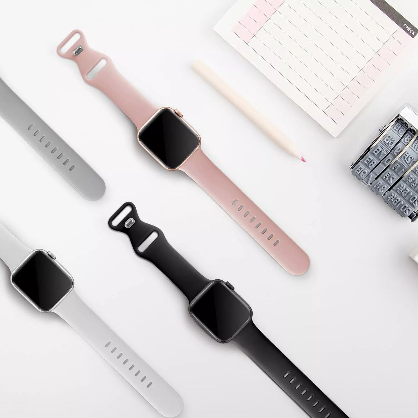 Bracelet Techsuit W031 pour Apple Watch 49mm / 46mm / 45mm / 44mm / 42mm Series, Gris