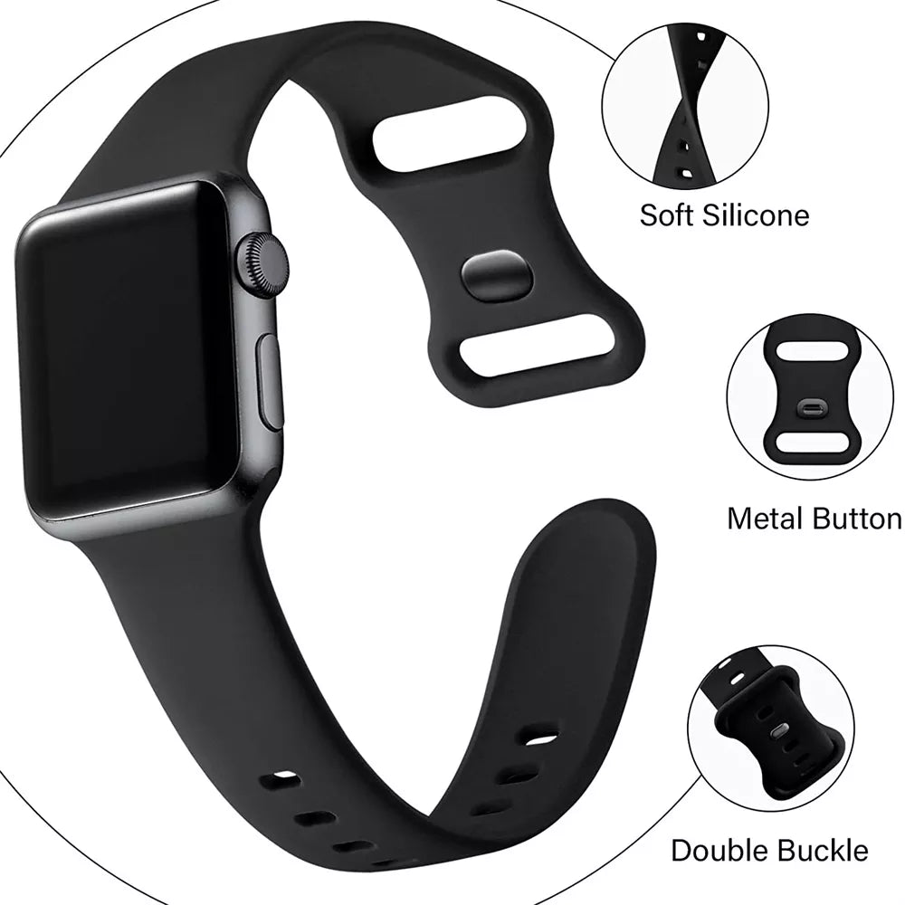 Bracelet Techsuit W031 pour Apple Watch 49mm / 46mm / 45mm / 44mm / 42mm Series, Gris