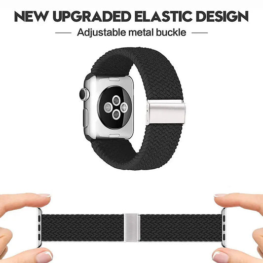Bracelet Techsuit W032 pour Apple Watch 49mm / 46mm / 45mm / 44mm / 42mm Series, Noir