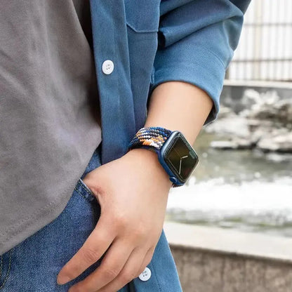 Bracelet Techsuit W032 pour Apple Watch 49mm / 46mm / 45mm / 44mm / 42mm Series, Bleu Marine