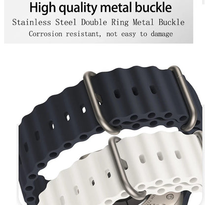 Bracelet Techsuit W038 pour Apple Watch 49mm / 46mm / 45mm / 44mm / 42mm Series, Bleu marine