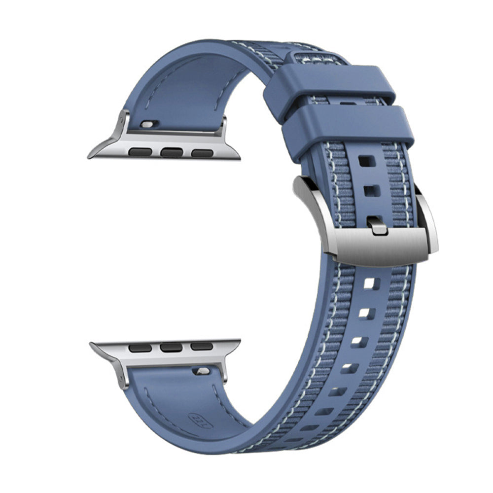 Bracelet Techsuit W051 pour Apple Watch 49mm / 46mm / 45mm / 44mm / 42mm Series, Bleu Foncé