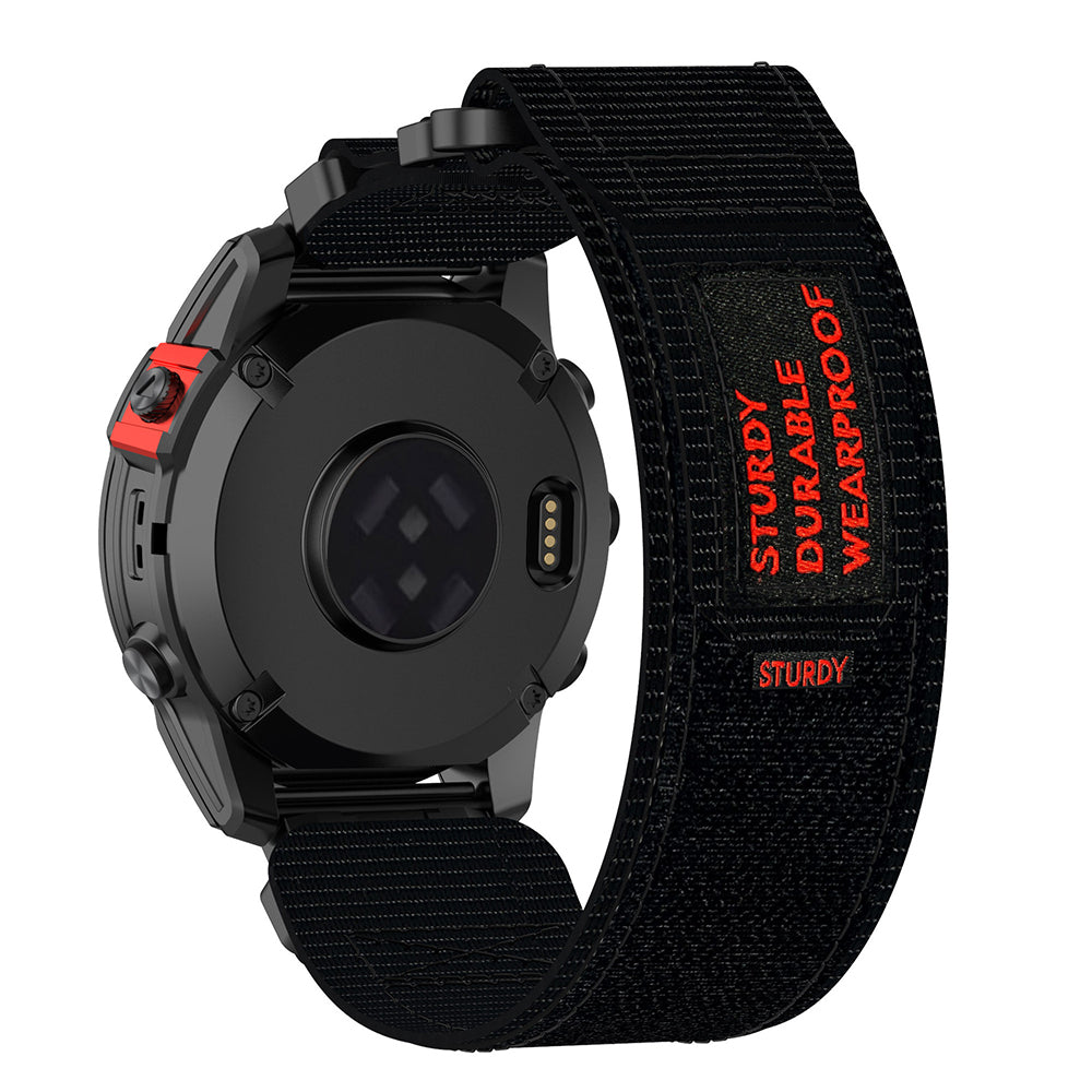 Bracelet Techsuit W057 pour Garmin Watch Fenix / Forerunner Series, 22mm, Noir