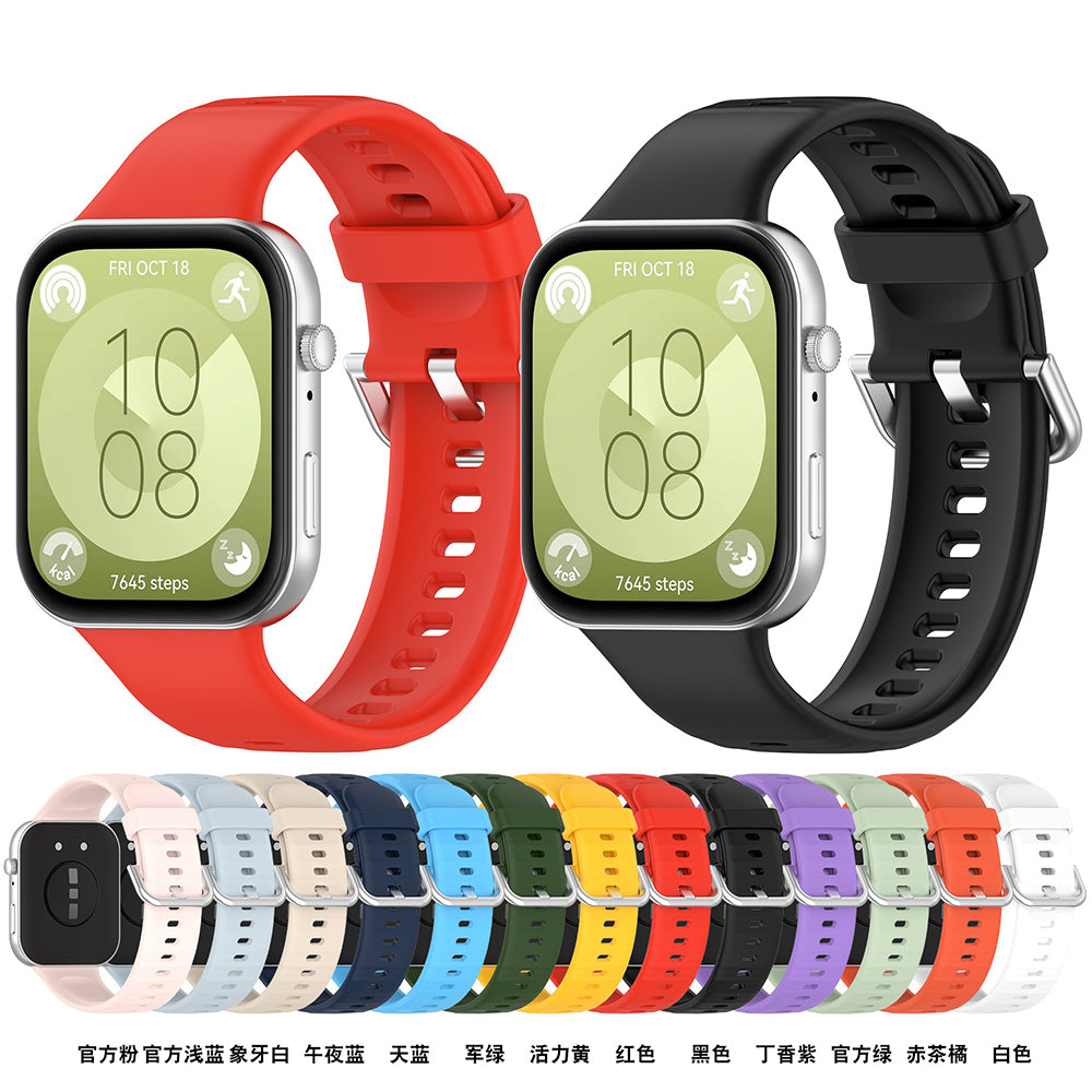 Bracelet Techsuit W061 pour Huawei Watch Fit 4 Pro / Watch Fit 4 / Watch Fit 3, Bleu Marine