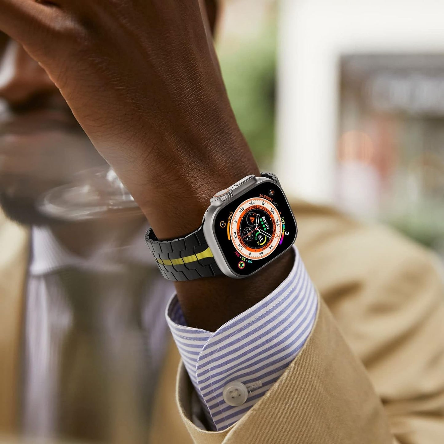 Bracelet Techsuit W063 pour Apple Watch 49mm / 46mm / 45mm / 44mm / 42mm Series, Orange