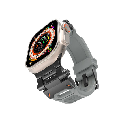 Techsuit W064 Strap for Apple Watch 49mm / 46mm / 45mm / 44mm / 42mm Series, Black Grey