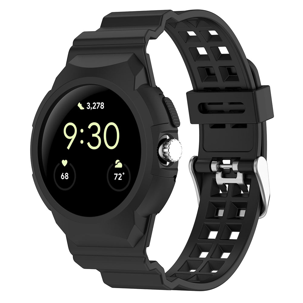 Bracelet Techsuit W065 pour Google Pixel Watch 3 41mm / Watch 2 / Watch, Noir