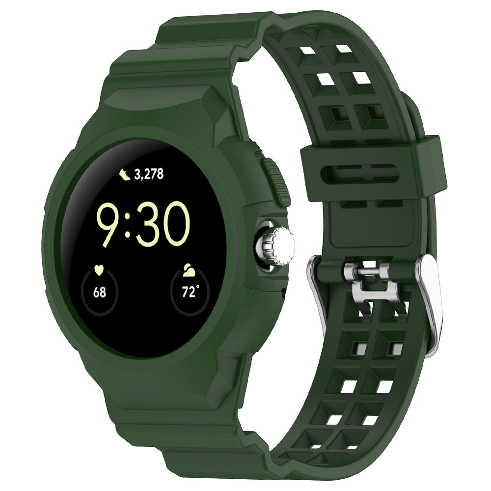 Bracelet Techsuit W065 pour Google Pixel Watch 3 41mm / Watch 2 / Watch, Vert