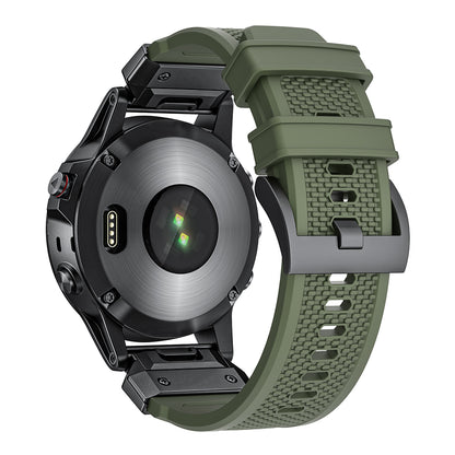 Techsuit W068 Strap for Garmin Watch Fenix Series, 26mm, Black Green