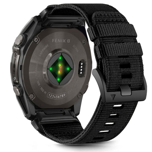 Bracelet Techsuit W070 pour Garmin Watch Fenix / Forerunner / Approach Series, 22mm, Noir