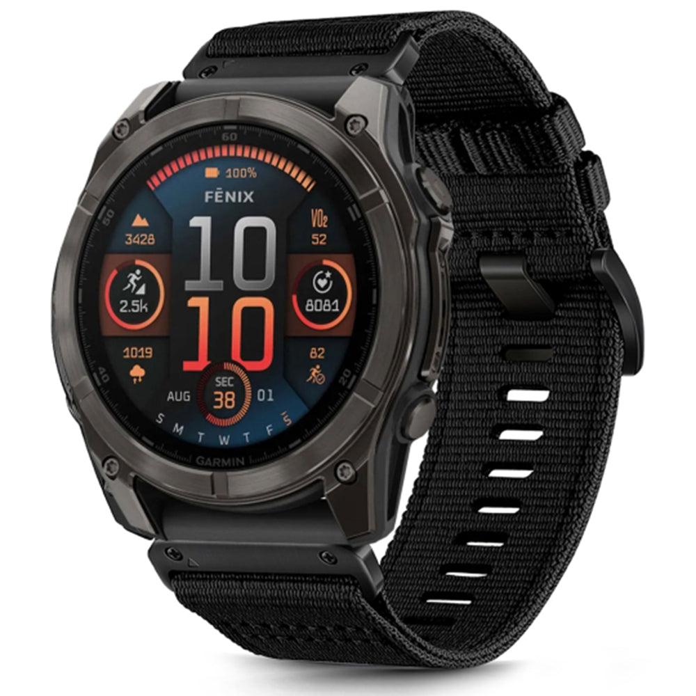 Bracelet Techsuit W070 pour Garmin Watch Fenix / Forerunner / Approach Series, 22mm, Noir