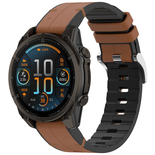 Bracelet Techsuit W071 pour Garmin Instinct / Approach / Fenix Watch Series, 20mm, Marron