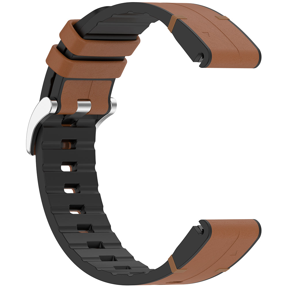 Bracelet Techsuit W071 pour Garmin Instinct / Approach / Fenix Watch Series, 20mm, Marron
