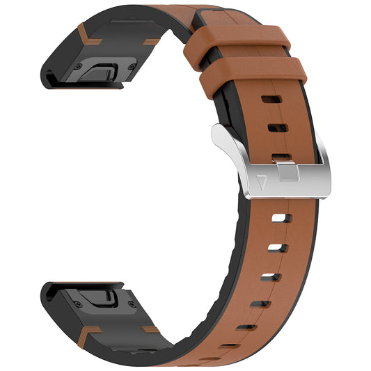 Bracelet Techsuit W071 pour Garmin Watch Fenix Series, 26mm, Marron