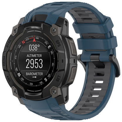 Bracelet Techsuit W077 pour Garmin Instinct 3 45mm Solar / Instinct 3 45mm, Bleu marine