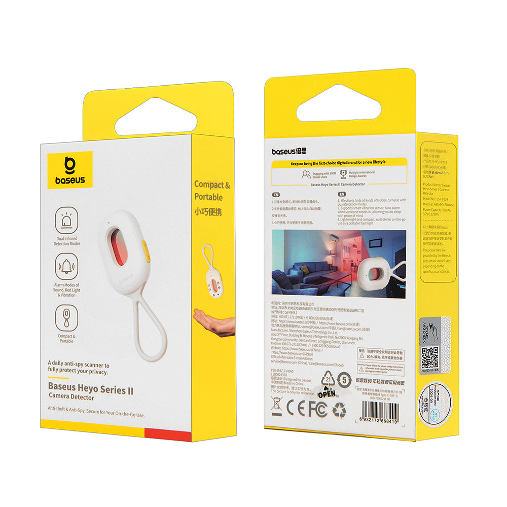 Détecteur de Caméras Cachées Baseus Heyo II, Blanc L60476900211-00