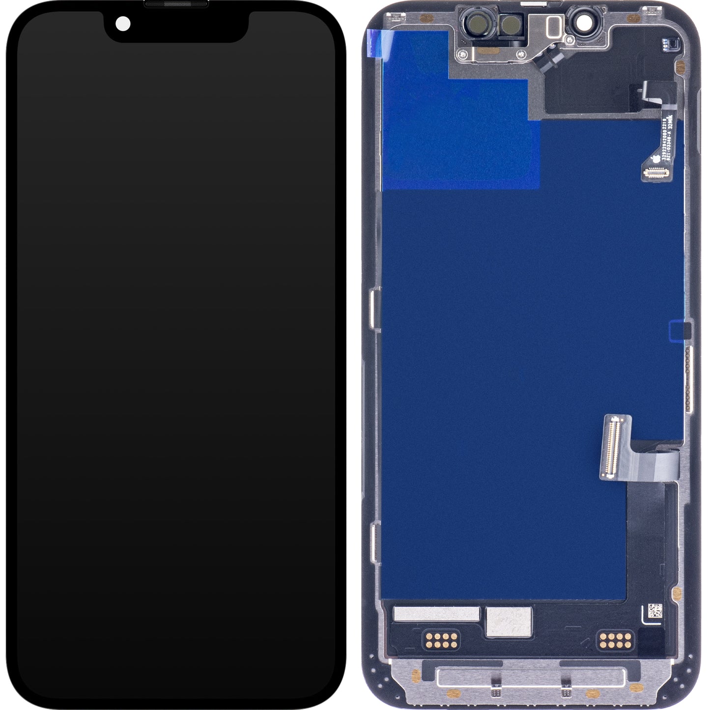 Écran tactile Apple iPhone 13 mini, avec cadre, noir, Service Pack 661-22311