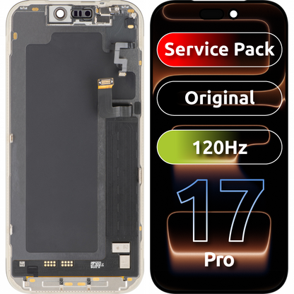 Écran avec Touchscreen Apple iPhone 17 Pro, avec Cadre, Noir, Service Pack 661-56125