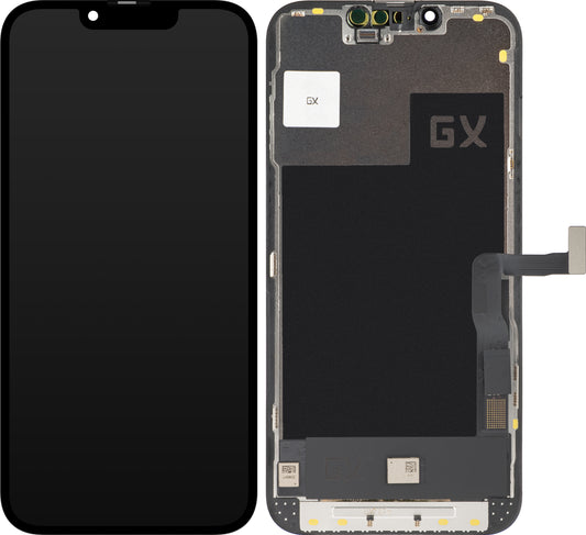 Écran tactile GX pour Apple iPhone 13 Pro, avec cadre, OLED IC version mobile, noir