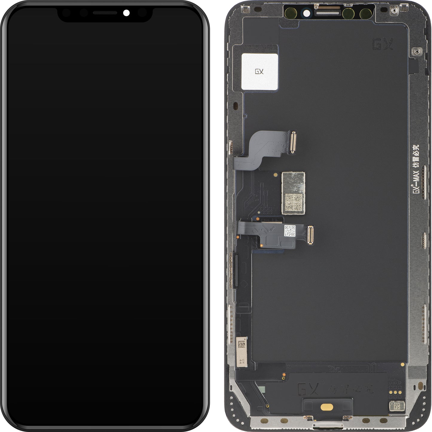 Écran tactile GX pour Apple iPhone XS Max, avec cadre, version OLED, noir