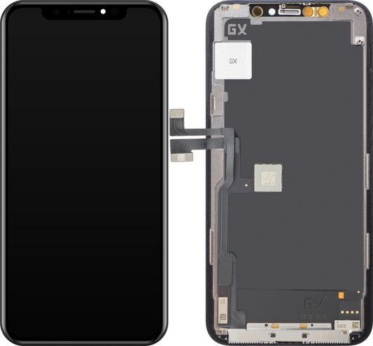 Écran tactile GX pour Apple iPhone 11 Pro, avec cadre, OLED IC version mobile, noir