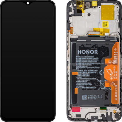 Écran tactile Honor X5 Plus / X6a, avec cadre et batterie, noir, Service Pack 0235AJLY 