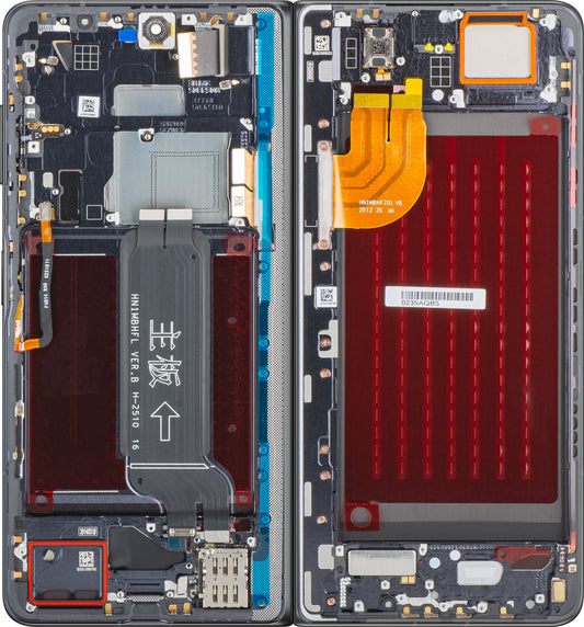 Écran avec écran tactile Honor Magic V5, avec cadre, sous-couche interne, noir, Service Pack 0235AQBS