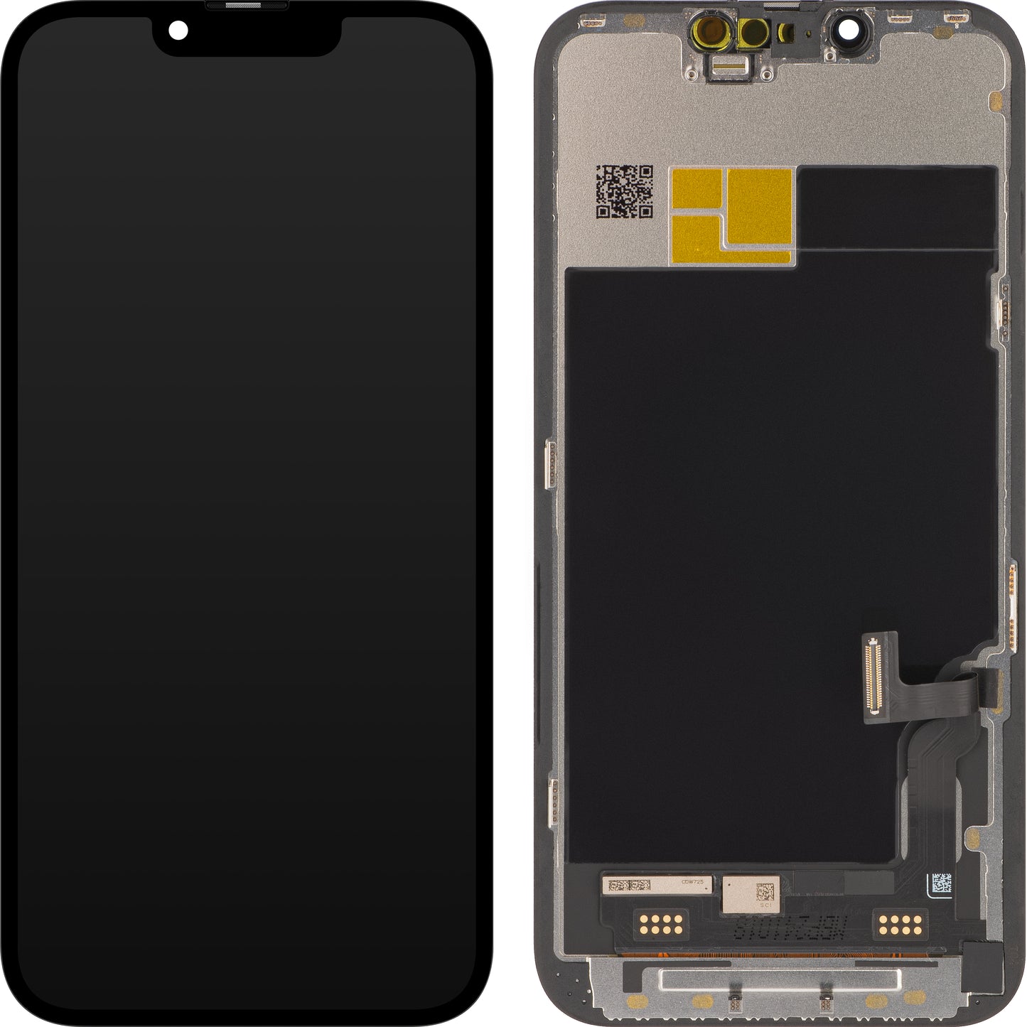 JK Écran tactile pour Apple iPhone 13, avec cadre, OLED IC version mobile, noir 