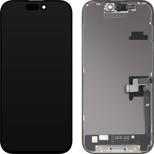 Écran tactile JK pour Apple iPhone 16 Pro, avec cadre, version LCD In-Cell IC mobile, noir