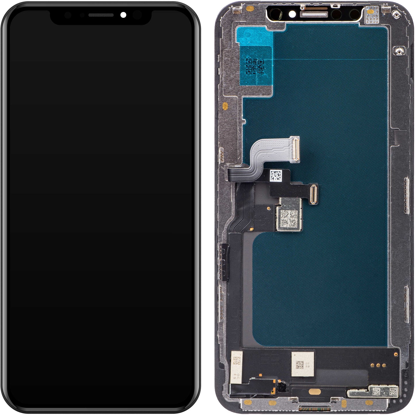 Écran tactile JK pour Apple iPhone XS, avec cadre, version LCD dans la cellule, noir