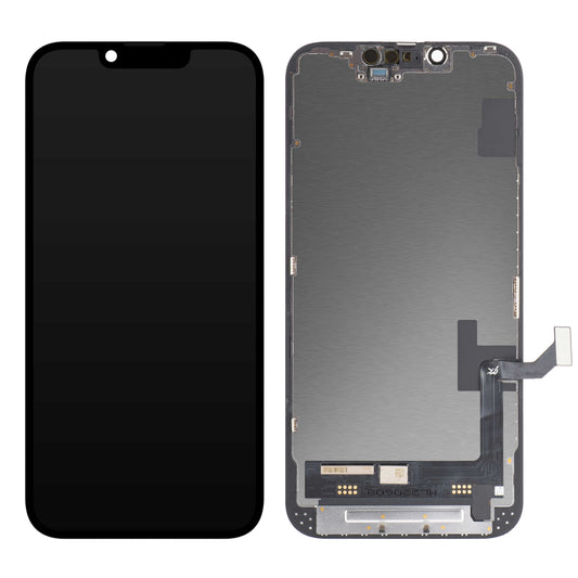 JK Écran tactile pour Apple iPhone 14, avec cadre, version In-Cell LCD, noir 