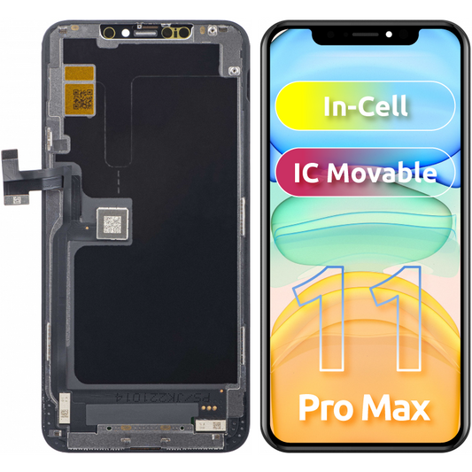 Écran tactile JK pour Apple iPhone 11 Pro Max, avec cadre, version In-Cell LCD, noir