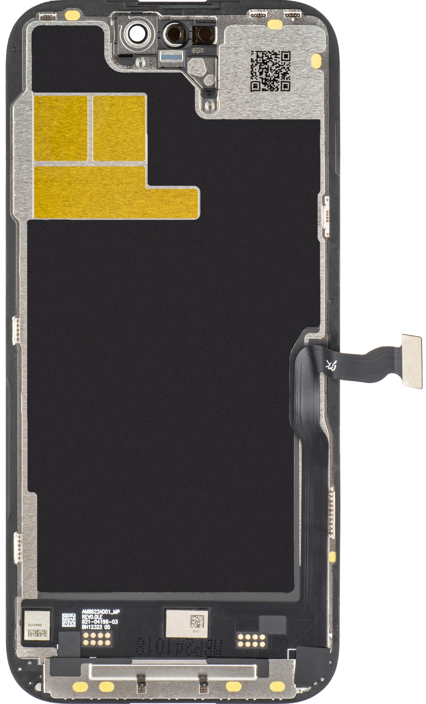 JK Écran tactile pour Apple iPhone 14 Pro, avec cadre, LCD In-Cell IC mobile, noir 