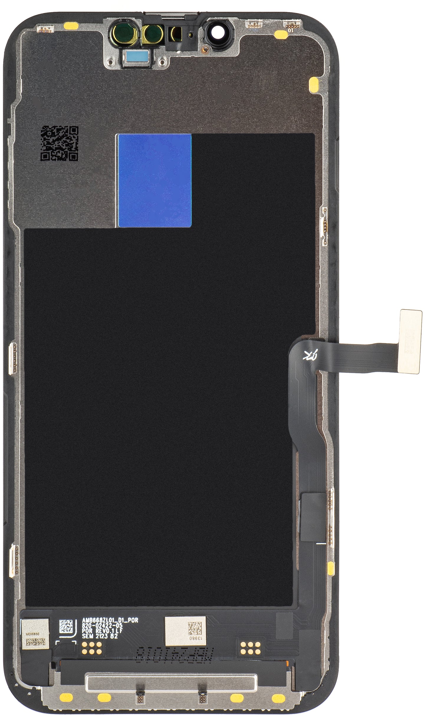 JK Écran tactile pour Apple iPhone 13 Pro, avec cadre, LCD In-Cell IC mobile, noir