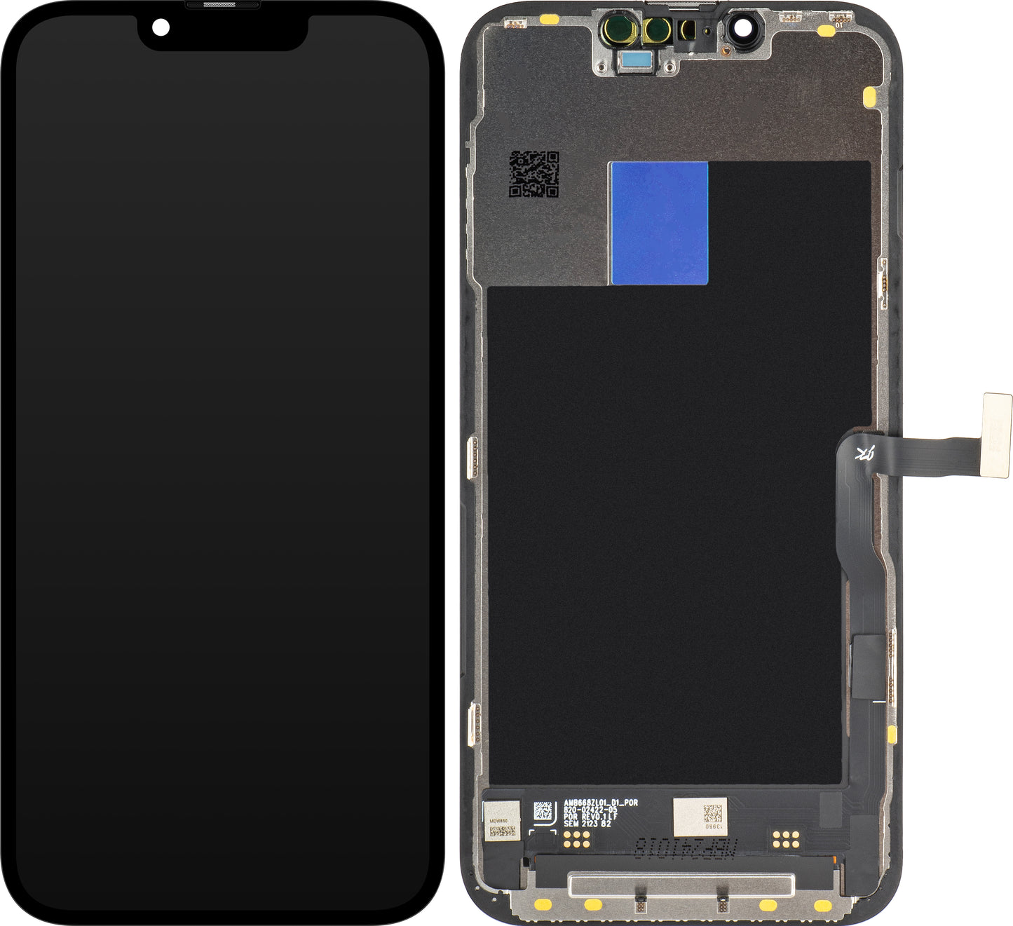 JK Écran tactile pour Apple iPhone 13 Pro, avec cadre, LCD In-Cell IC mobile, noir